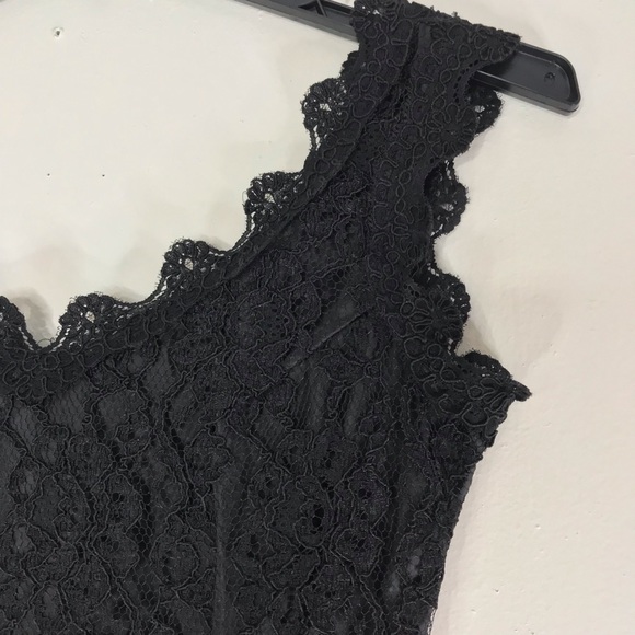 Expo Nite Sleeveless Fitted Lace Lined Dress Size 4 Knee Length Back Zipper - Picture 3 of 14